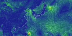 태풍의 이동경로를 실시간으로 확인하는 사이트 화면